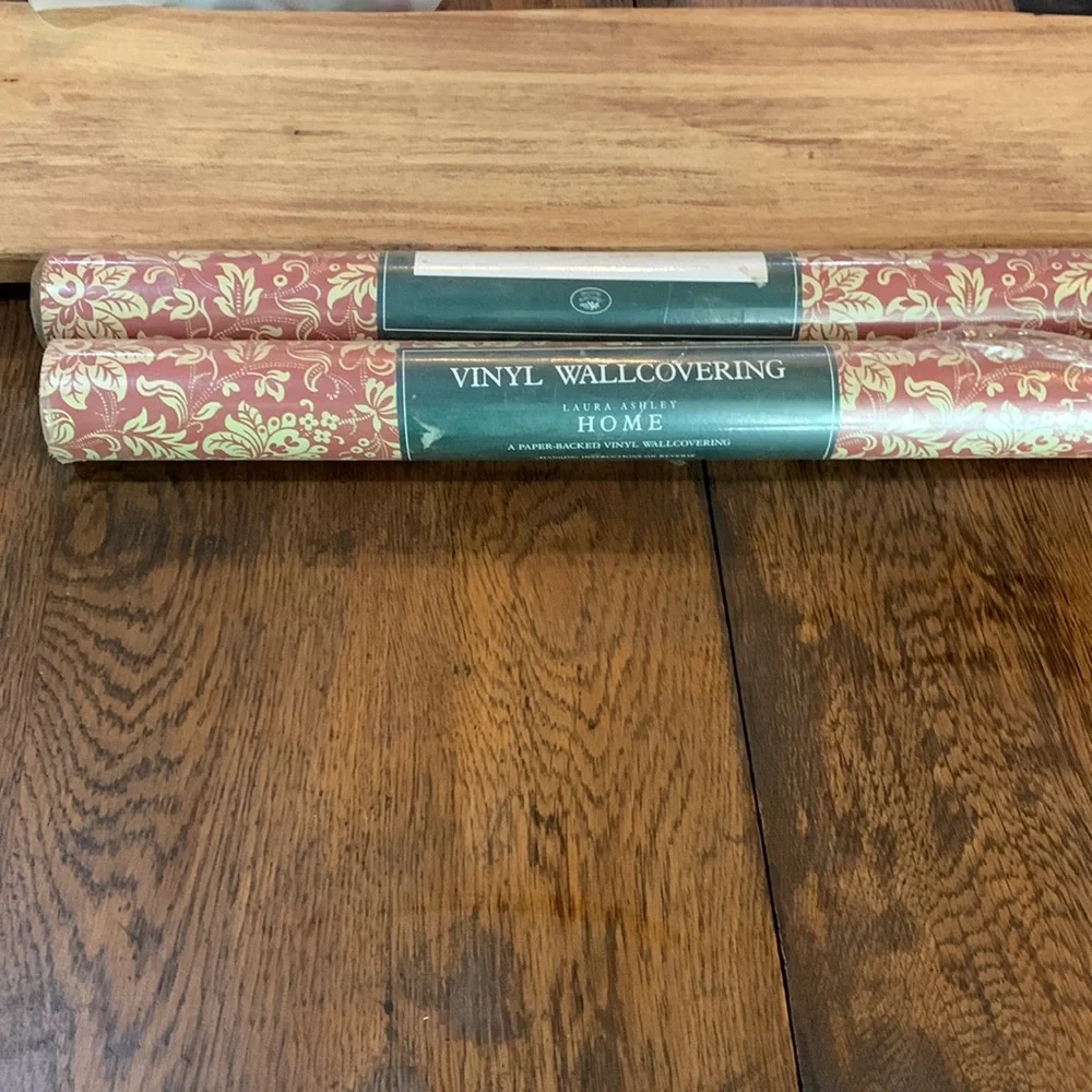 Sealed Laura Ashley Home Vinyl Wallpaper 11 yds x21” see pictures made in UK